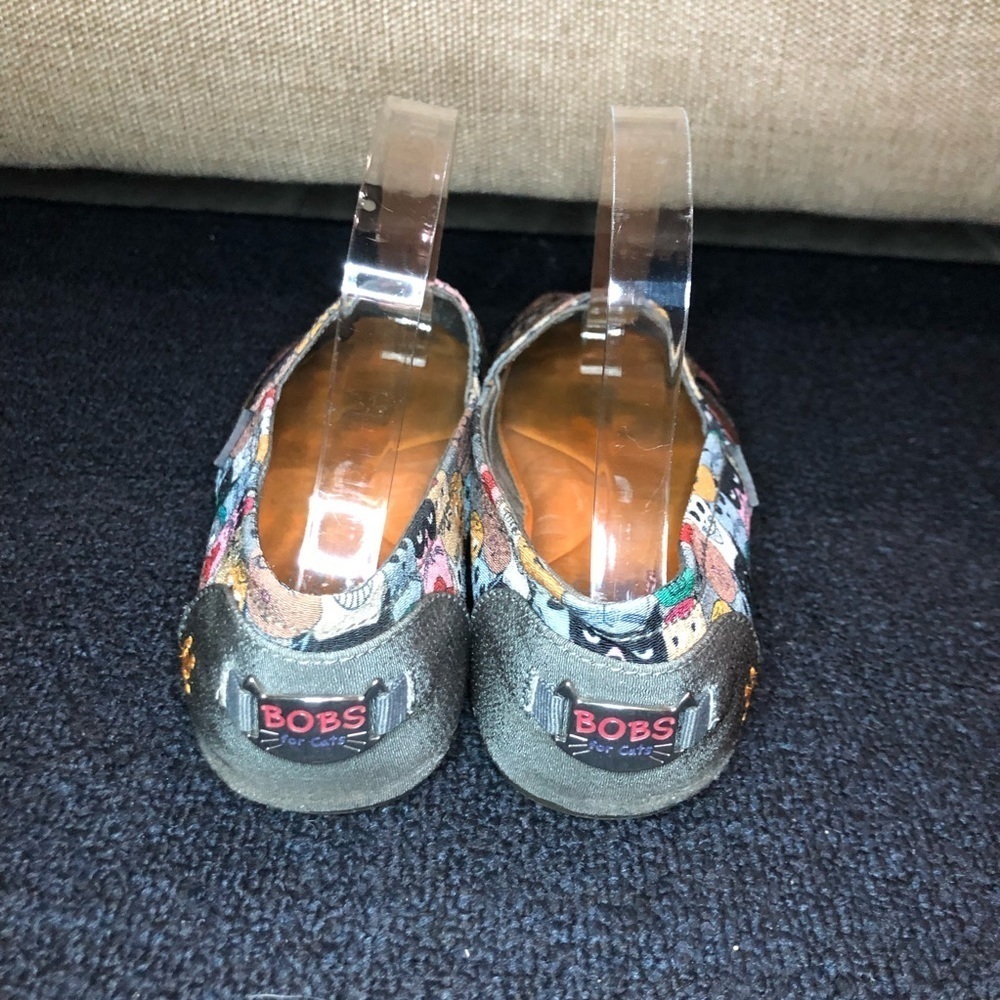 Bobs From Sketchers Memory Foam Gray Cat Print Sl… - image 6